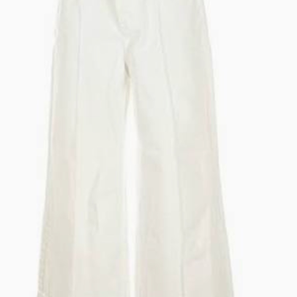 Zara Wide Leg White Jeans